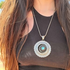Sterling silver turquoise pendant